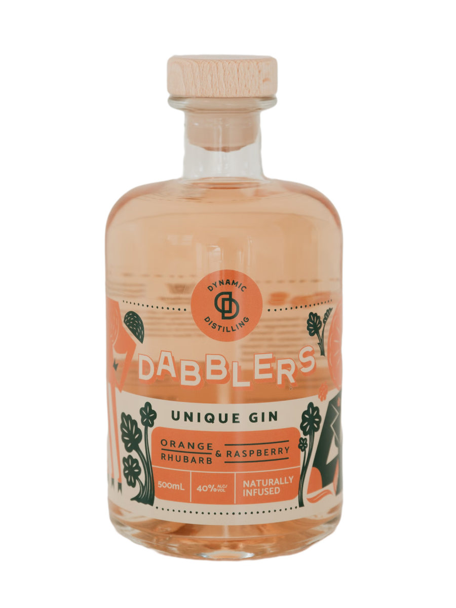 Dabblers Naturally Infused Orange, Raspberry & Rhubarb gin